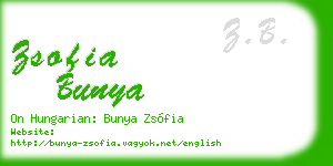 zsofia bunya business card