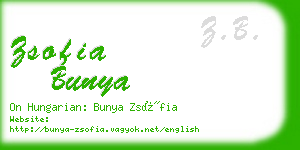 zsofia bunya business card